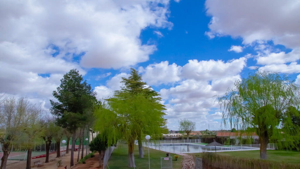 Zonas Verdes y Piscina del Club Deportivo